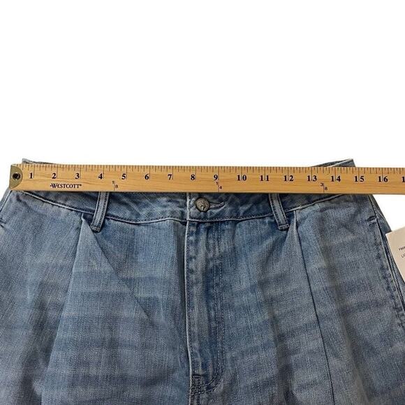 PRPS Women's Tapered Crop Jeans Seamed Denim Gaucho Pants In Light Wash Size 31 - Picture 4 of 16